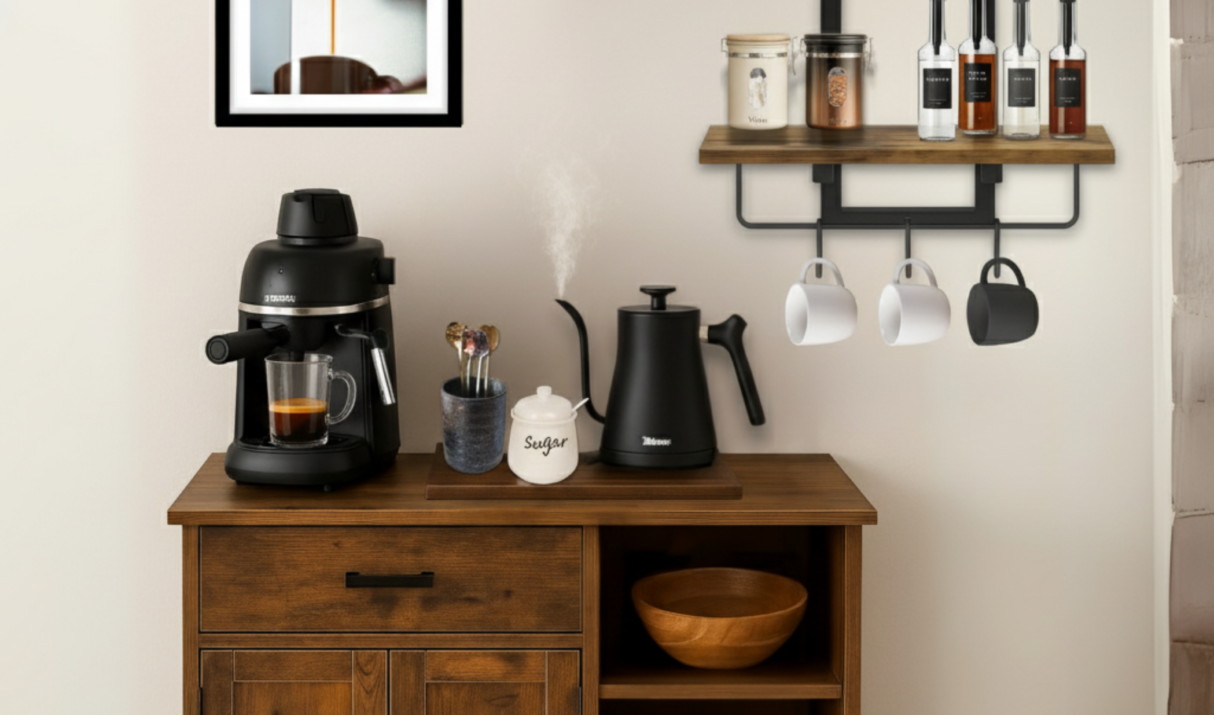How to setup a simple budget-friendly coffee bar at home